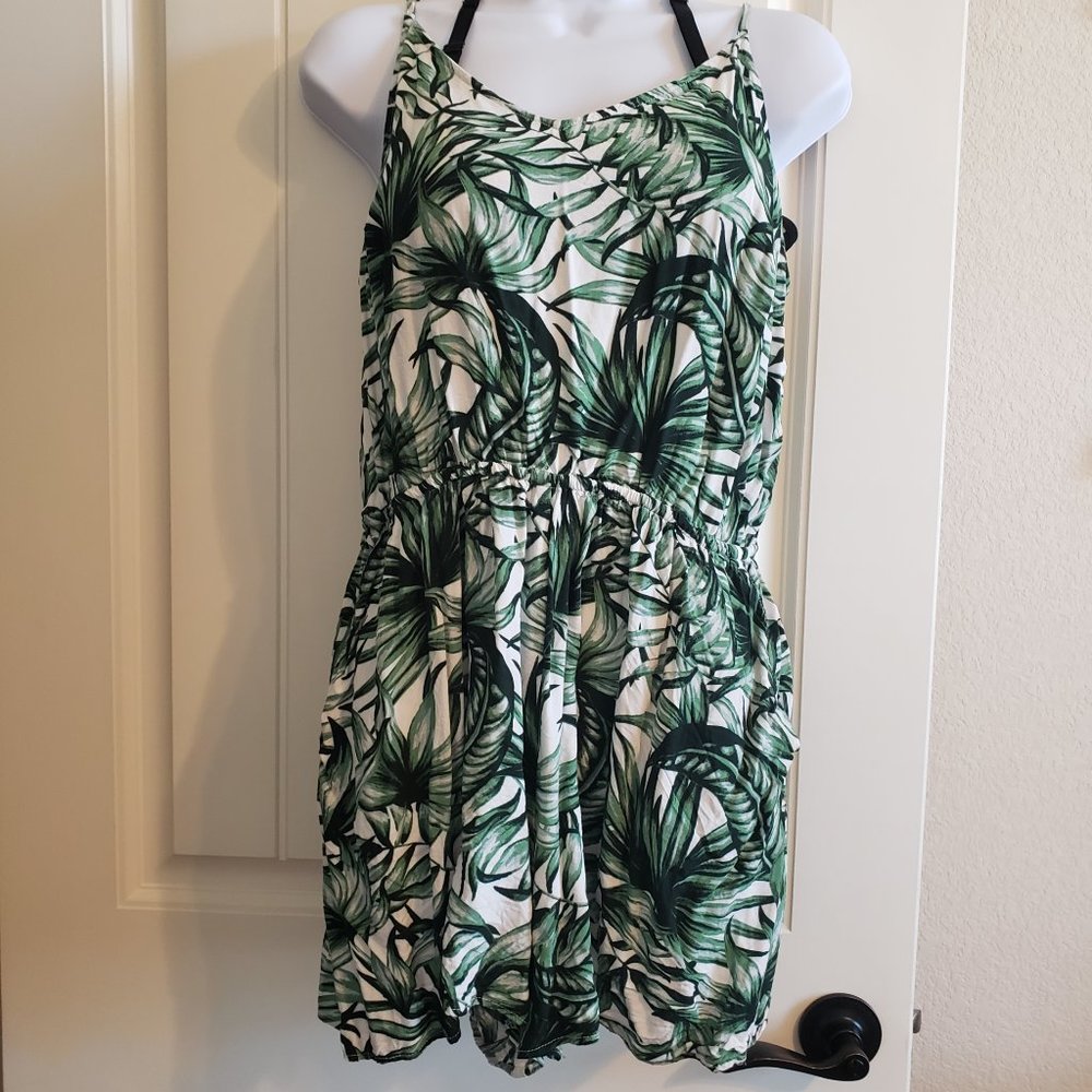 H&M Palm Leaves Romper with Pockets